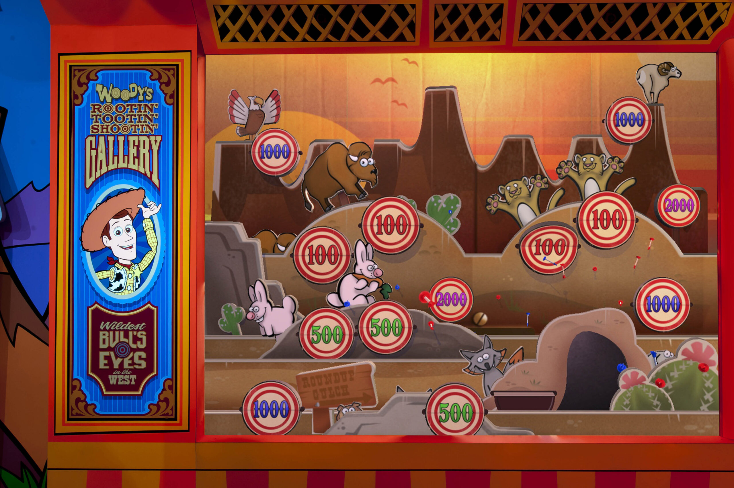 Woody's Rootin' Tootin' Shootin' Galleryのゲーム画面