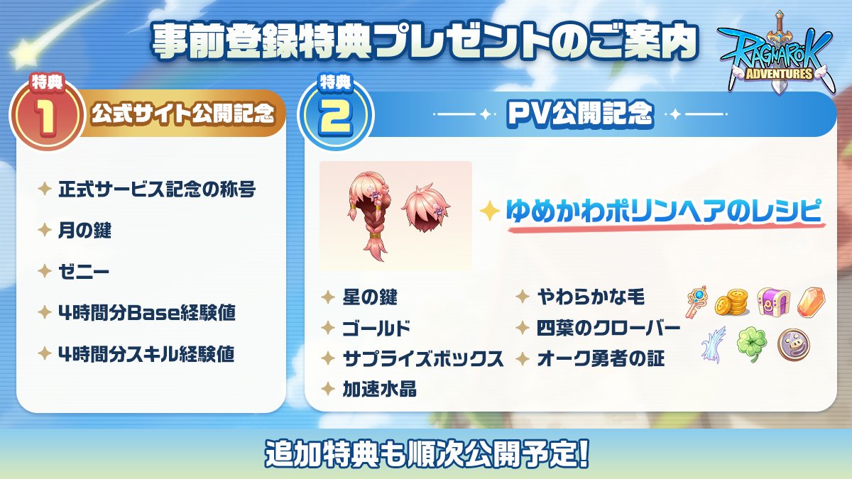 事前登録特典