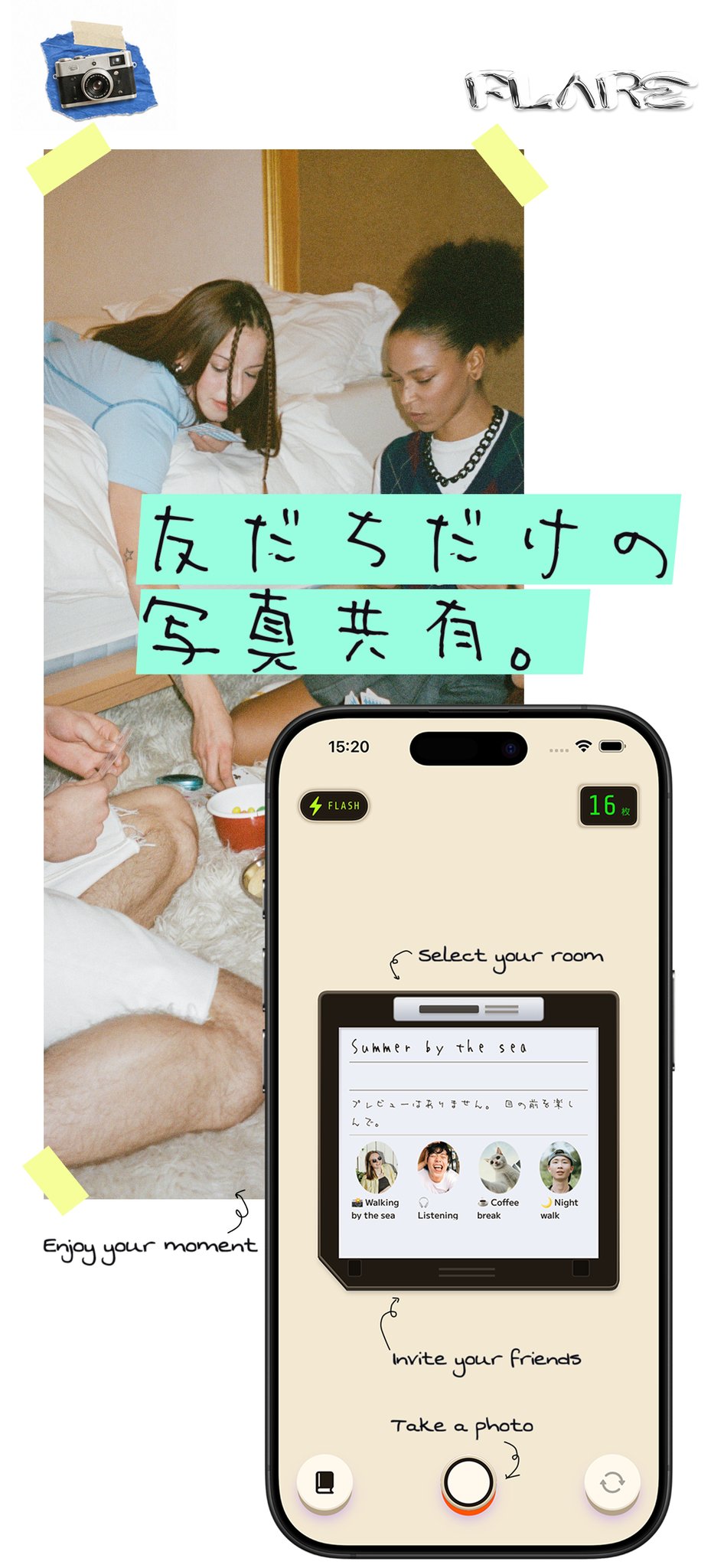 仲間だけのグループ画面