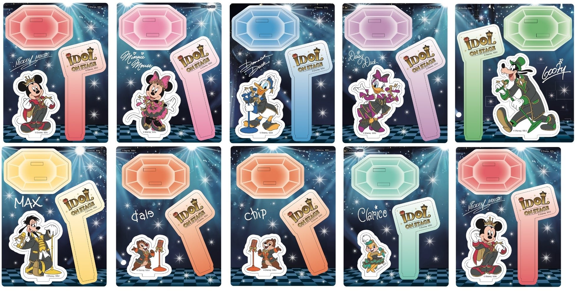 F賞アクリルスタンドプロップス全10種の星空ステージデザイン