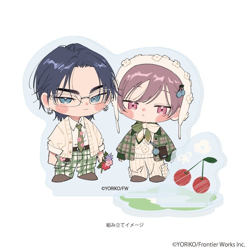 アクリルスタンドプレートの組み立てイメージ