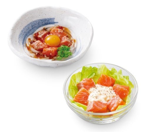 サーモンユッケ風・サーモンタルタル