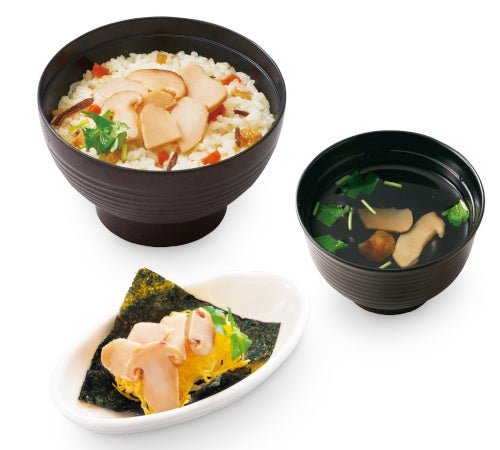 松茸ごはん・松茸のお吸い物・松茸の手巻き寿司