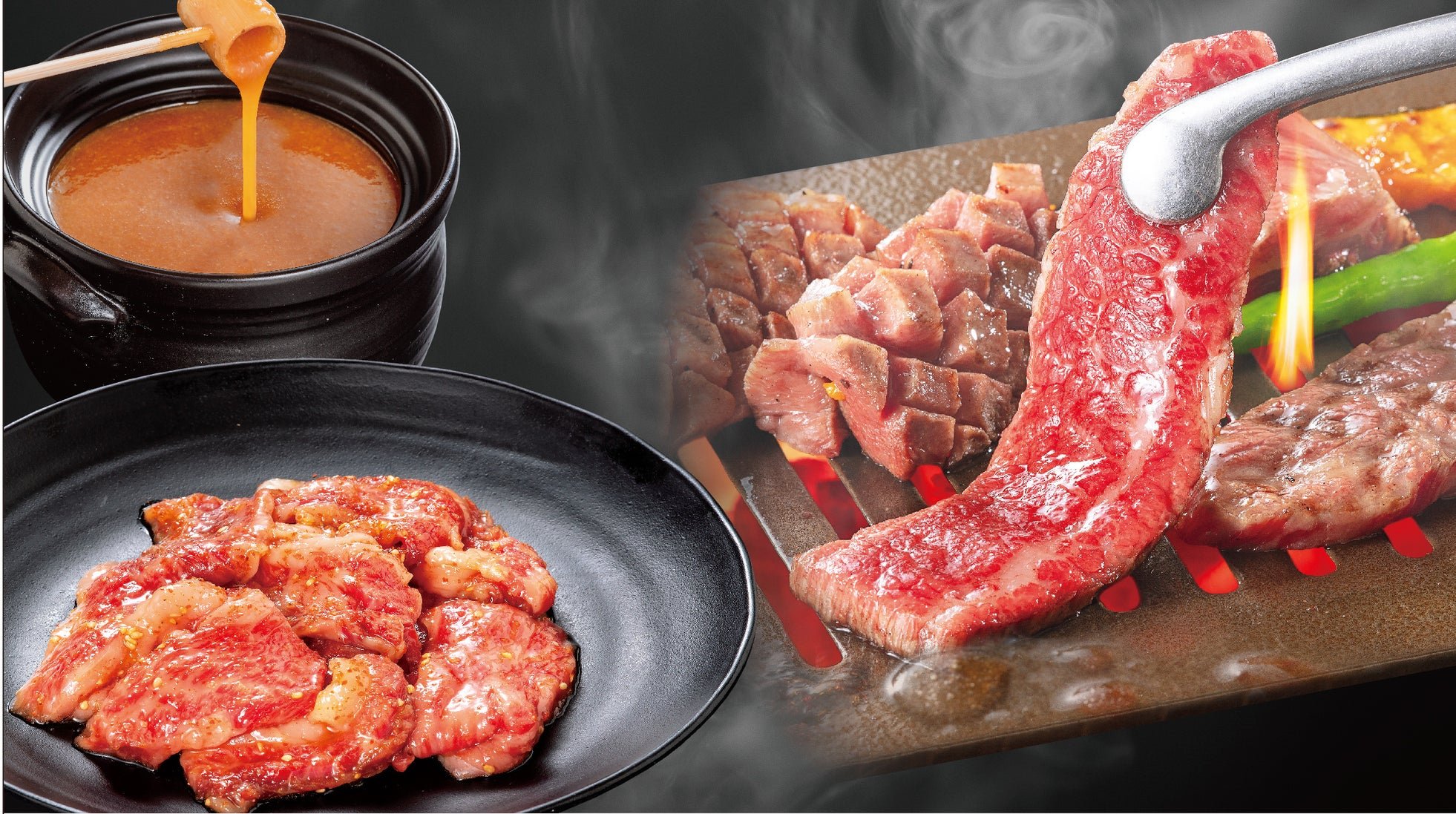 秘伝のフルーツダレと焼き上げた近江牛カルビ