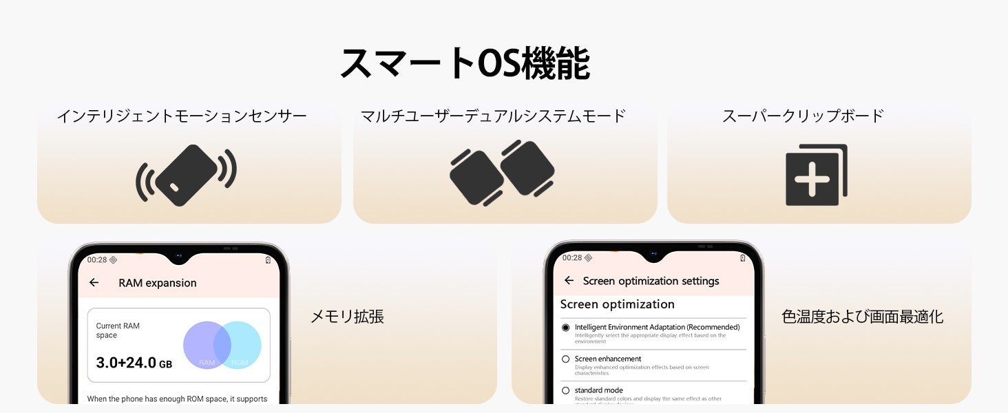 DOOGEE NOTE56X スマートOS機能