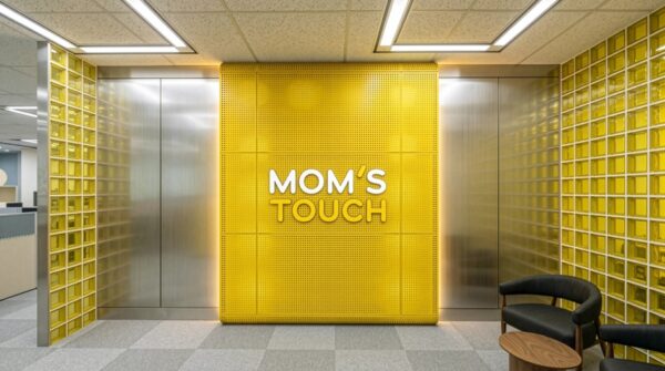 MOM'S TOUCHロゴ壁面