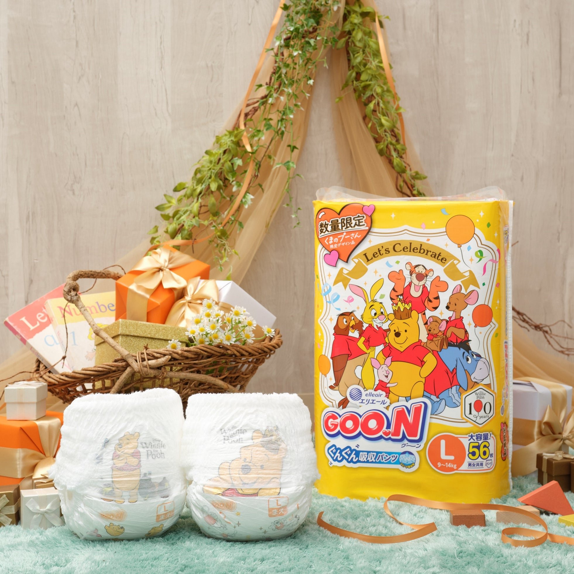 グーン ぐんぐん吸収パンツ くまのプーさん限定デザイン Lサイズ 商品イメージ