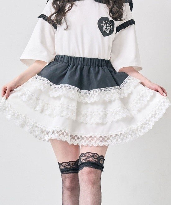 なりきりティアードミニスカート 着用イメージ
