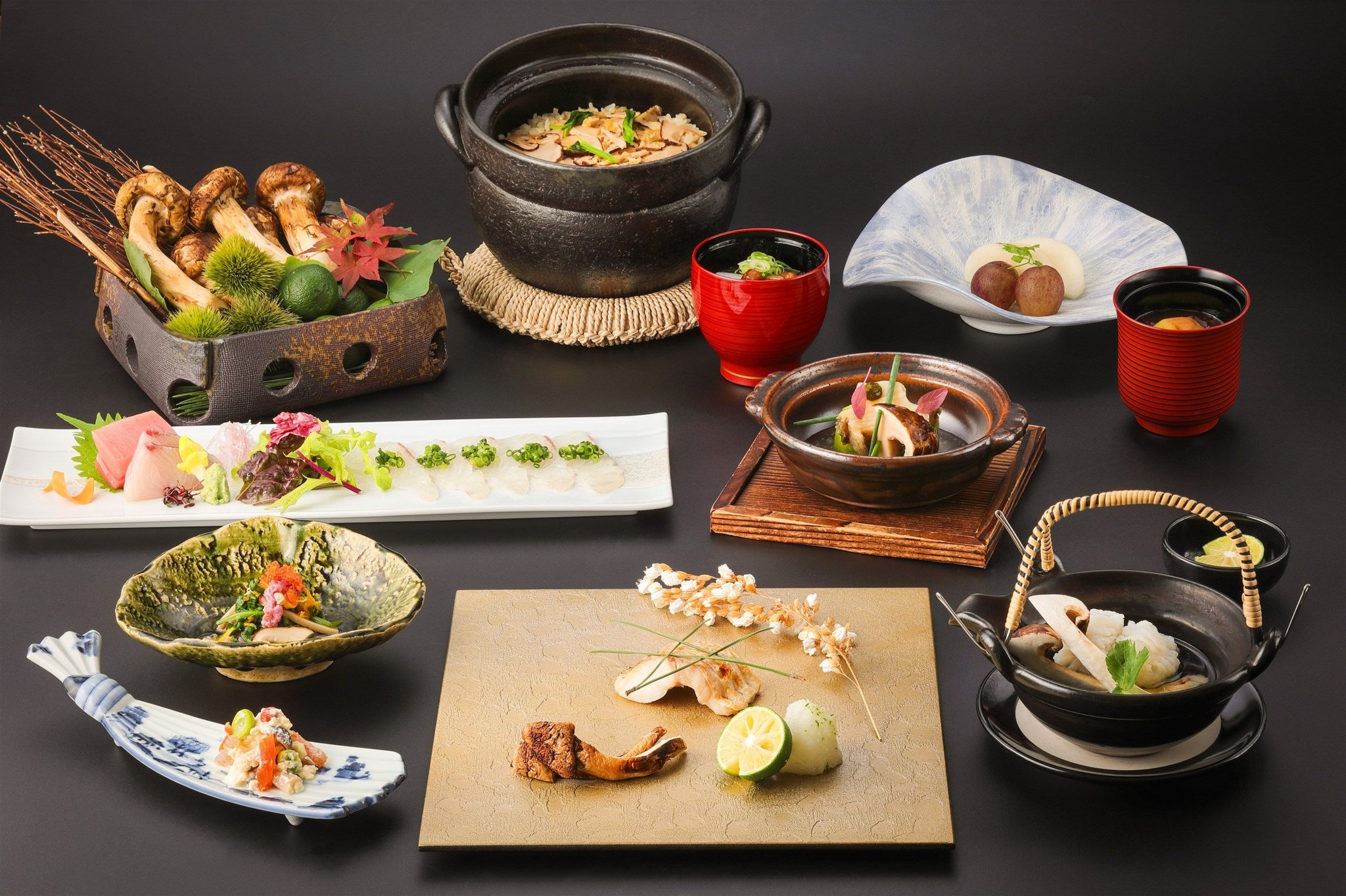 松茸会席～錦秋～の会席料理