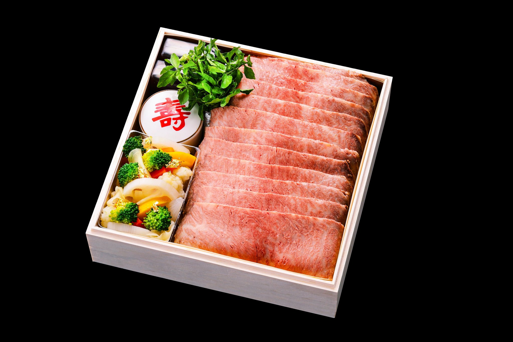 黒毛和牛ローストビーフ一段「喜」の重箱