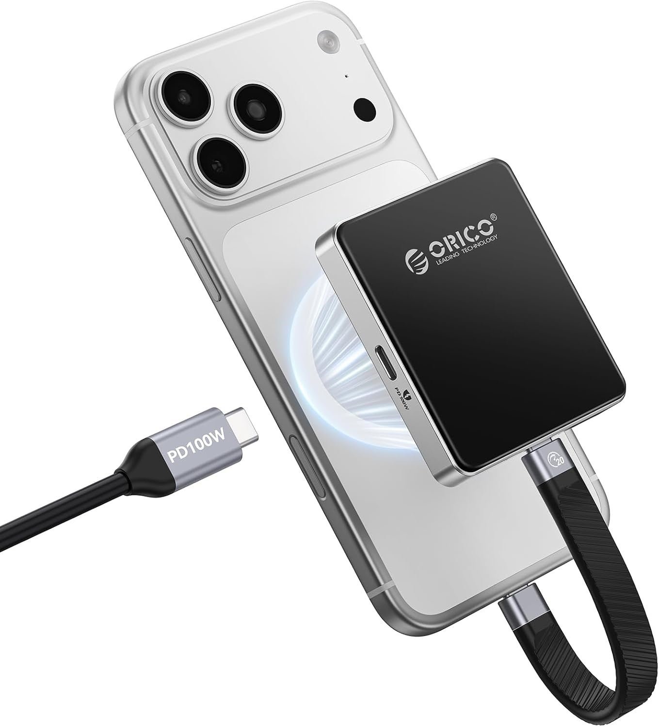 iPhone装着イメージ・ORICO SSDケース外観