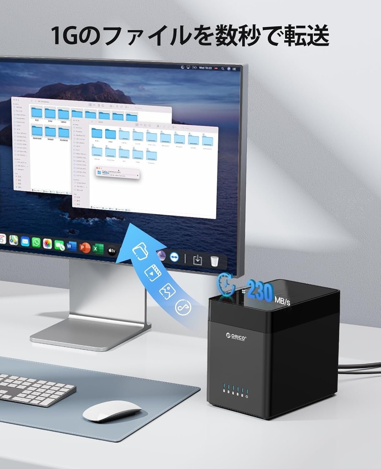 USB3.0＋UASP対応の高速転送