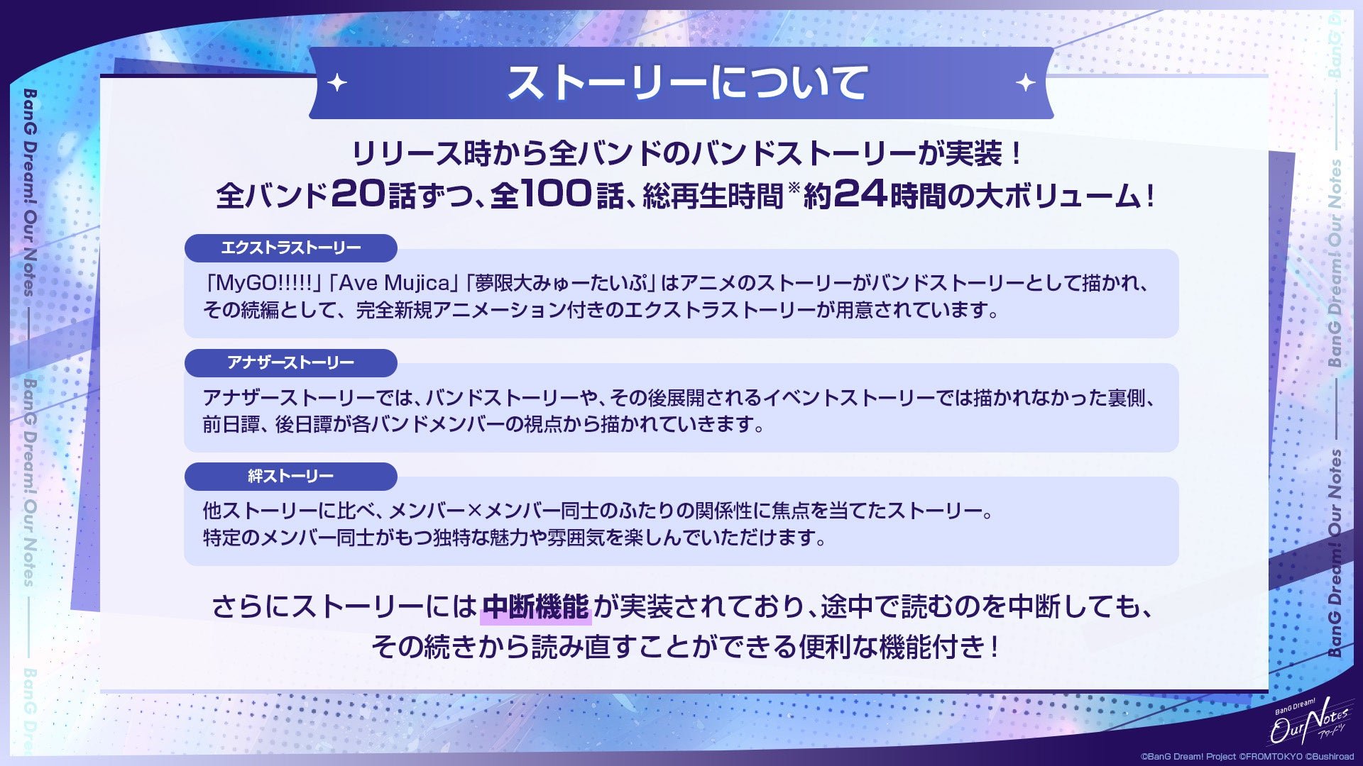 バンドストーリーについて