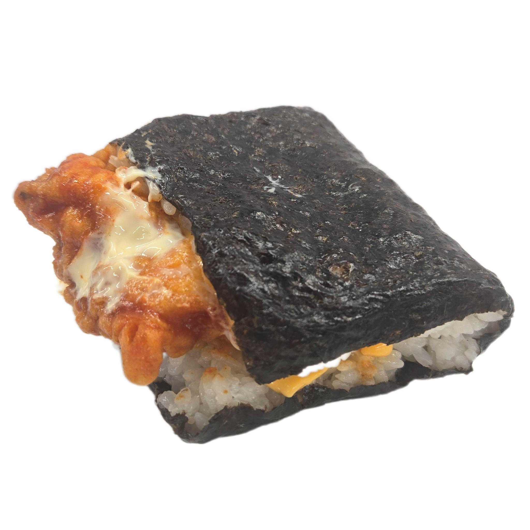 米サンド(ヤンニョムチキン)の断面