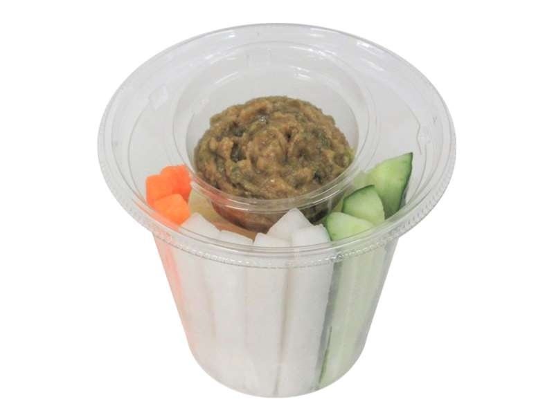 「かぐら南蛮味噌で食べる野菜スティック」とディップ