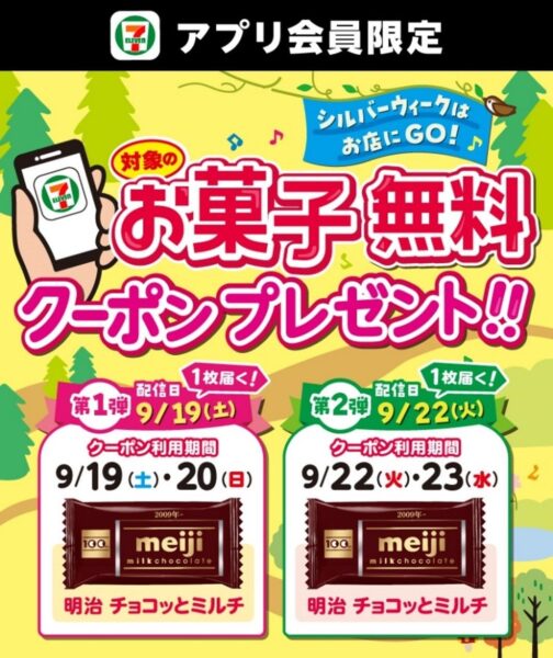 お菓子無料クーポンプレゼント告知