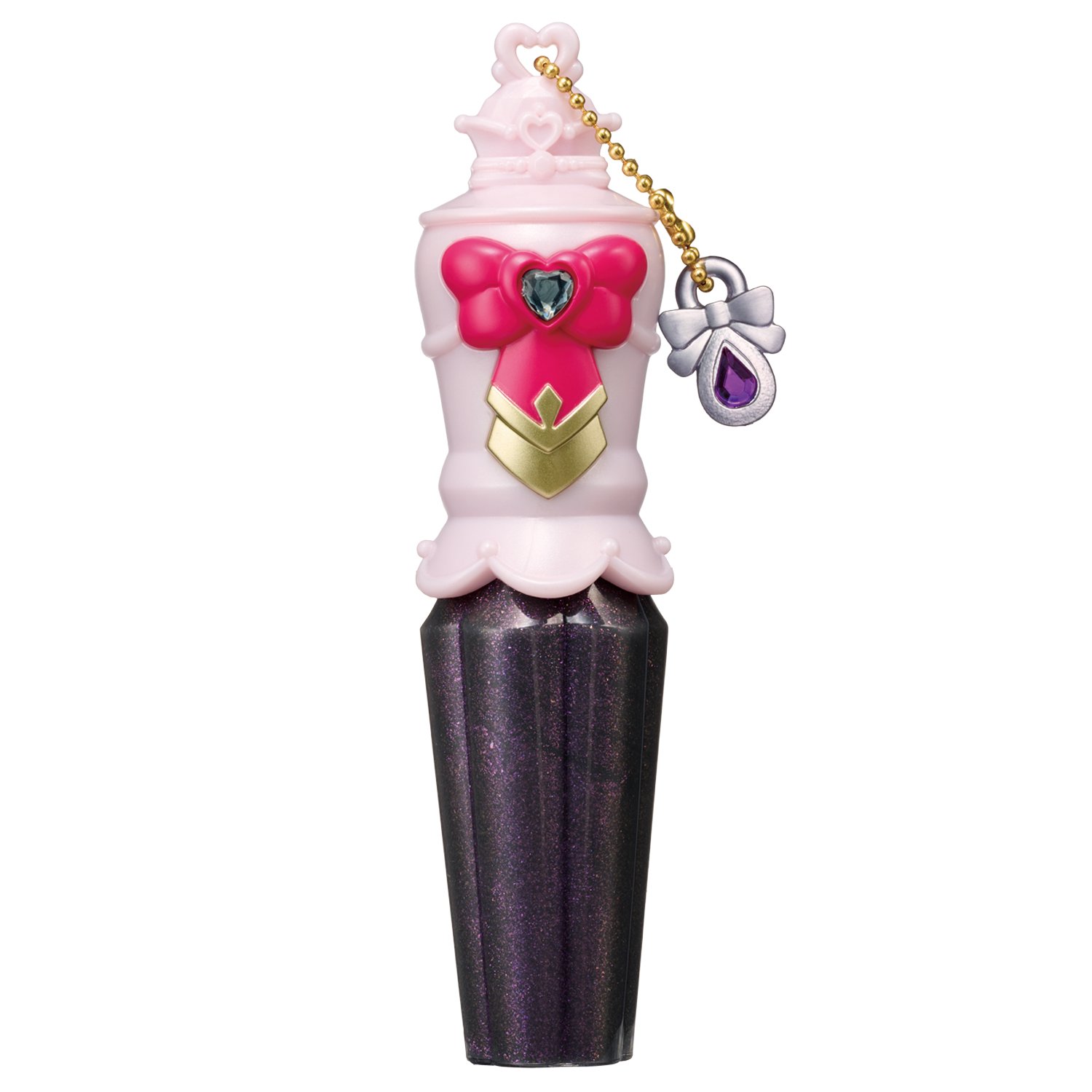 リボンとハート型ジュエルが付いた「プリキットグロス キュアアルカナ・シャドウ」