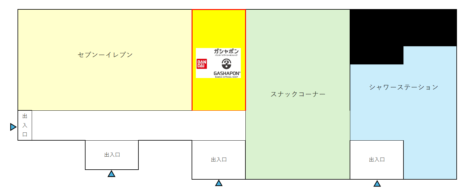 『ガシャポンバンダイオフィシャルショップ』位置図