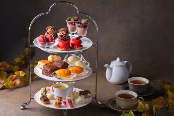 オリエンタルホテル広島のHarvest Tea Partyの3段スタンド
