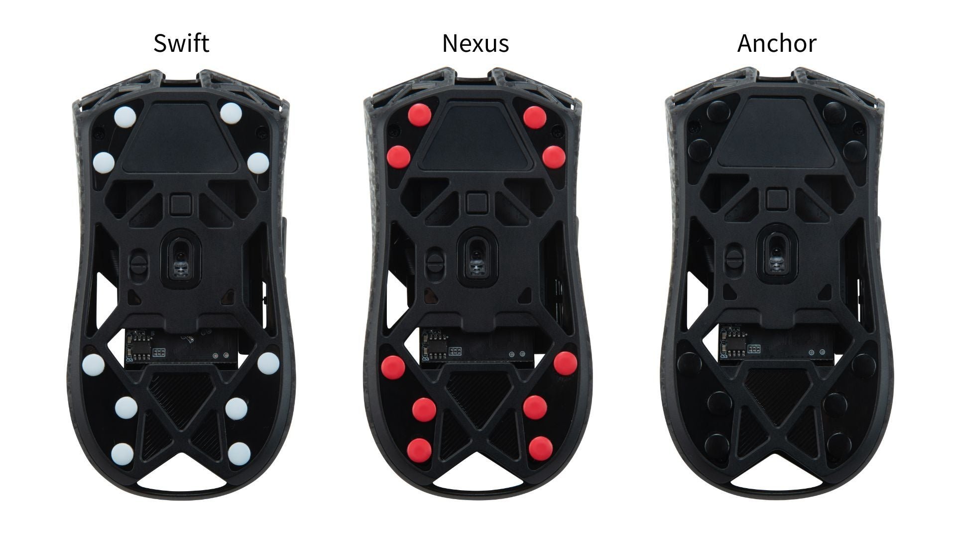 THE SHOOTER - Mouse Sole Swift/Nexus/Anchor 底面比較