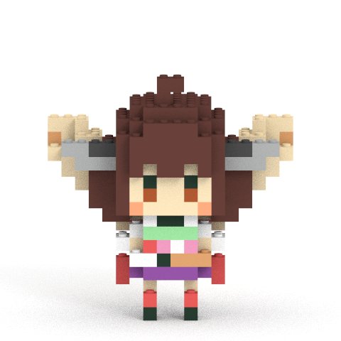 茶色ツインテールの東北きりたんフィギュア正面