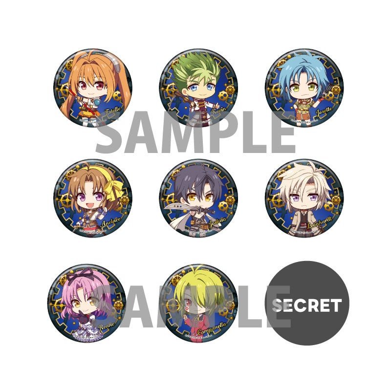 トレーディング缶バッジ全9種の絵柄見本