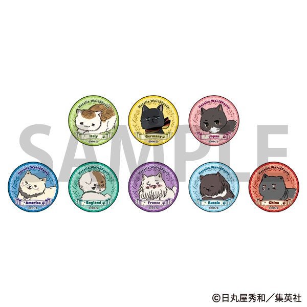 「ランダムふわふわバッジ（ねこたりあ）」全8種