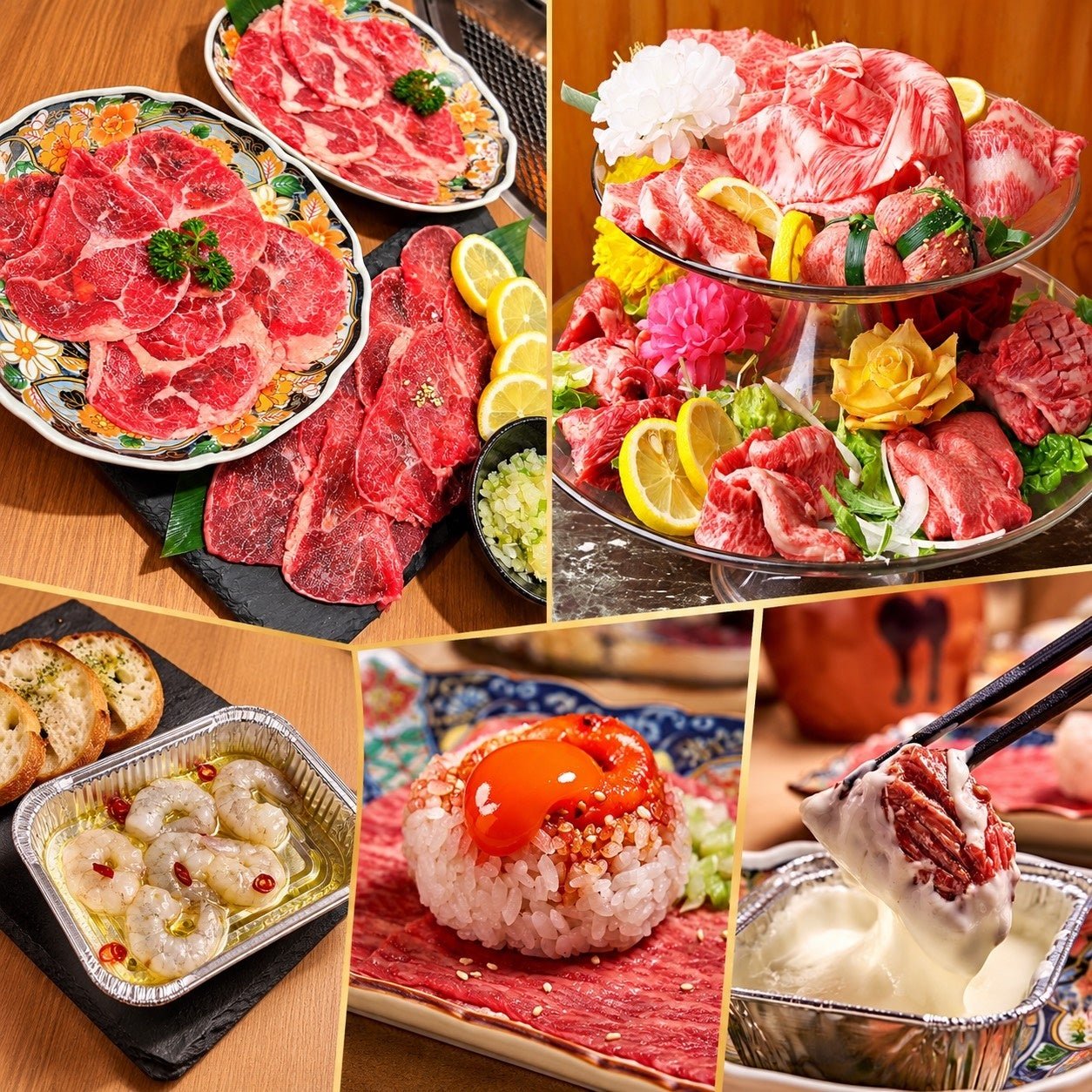 焼肉劇場 梅田店の肉盛り合わせ