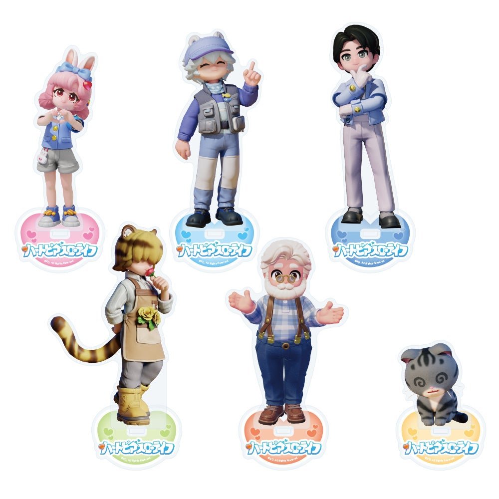 ハートピアスローライフ×ヴィレッジヴァンガード アクリルフィギュア全6種