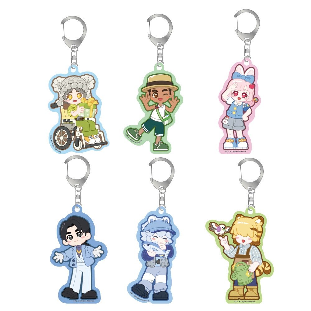 ハートピアスローライフ×ヴィレッジヴァンガード アクリルキーホルダー全6種