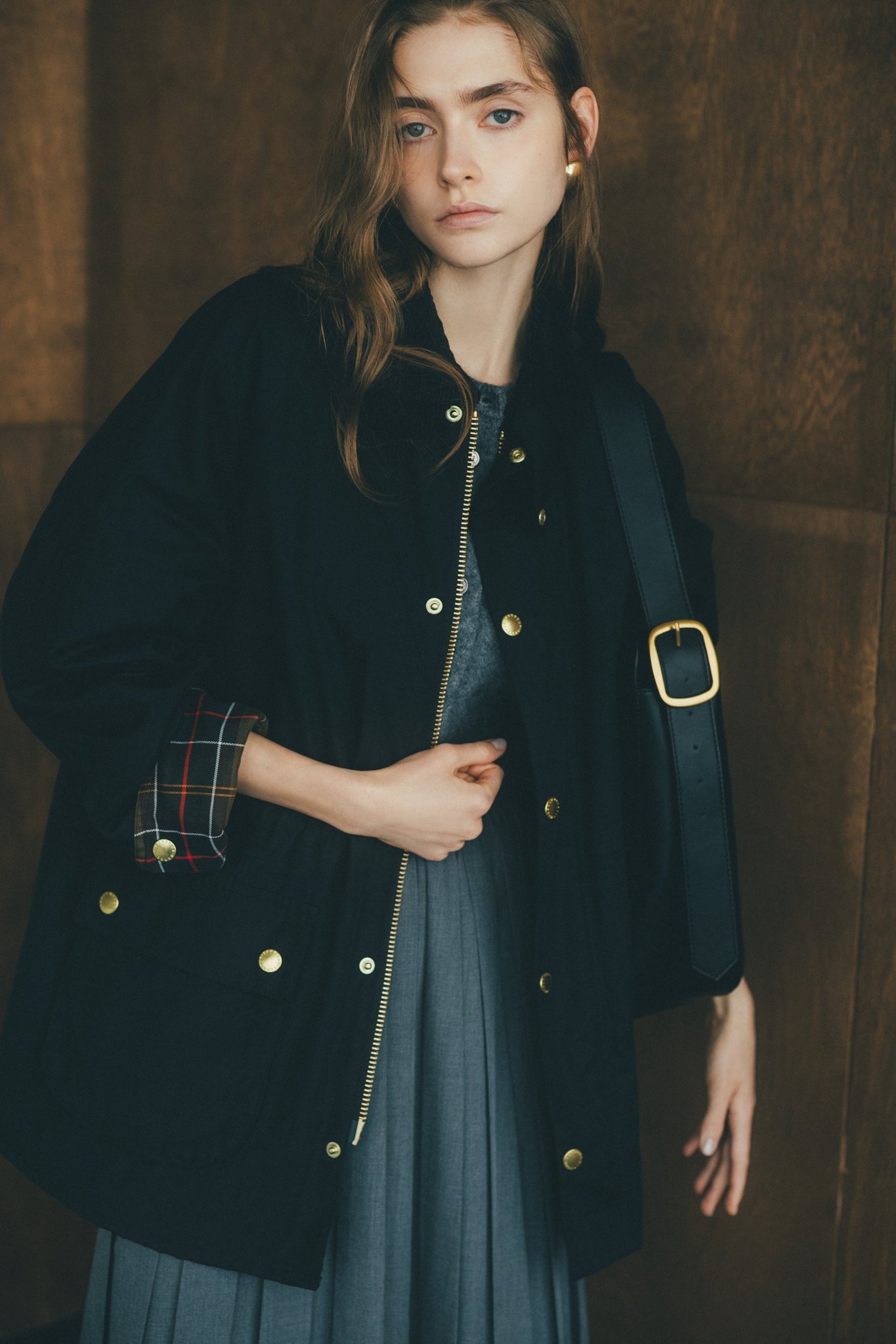「Barbour」BEDALEテントシルエットジャケット(BLK)