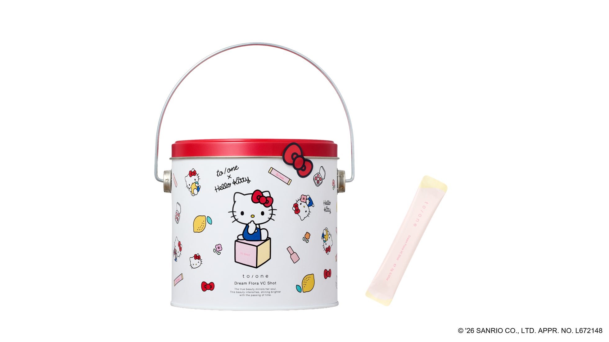 「トーン ドリーム フローラ VC ショット」バケツ缶とスティック