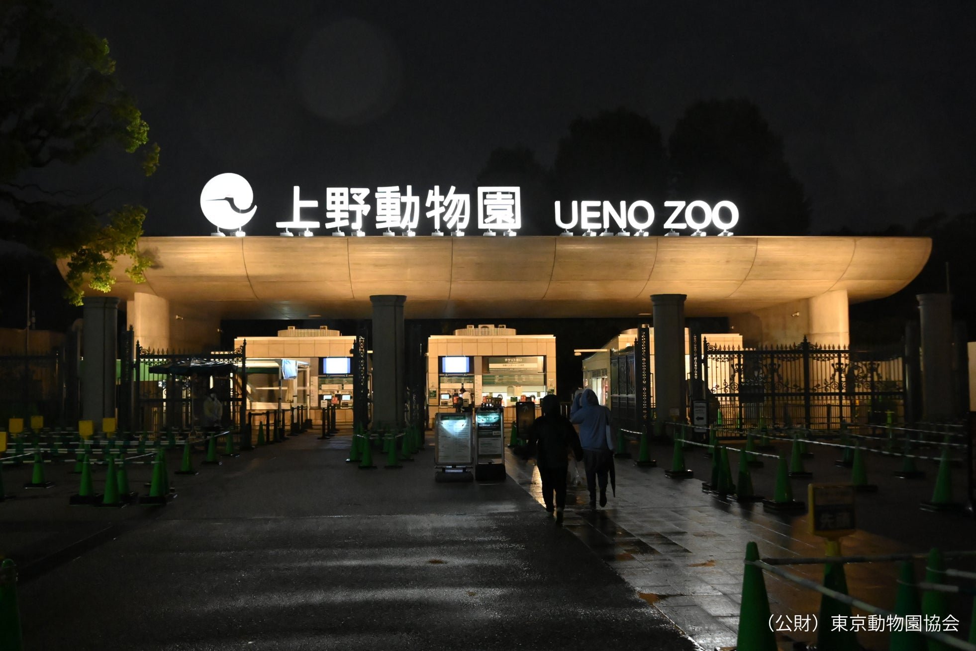 上野動物園 正門(夜間延長時のようす)