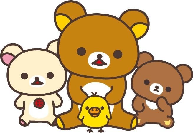 リラックマ・コリラックマ・キイロイトリのキャラクターイラスト