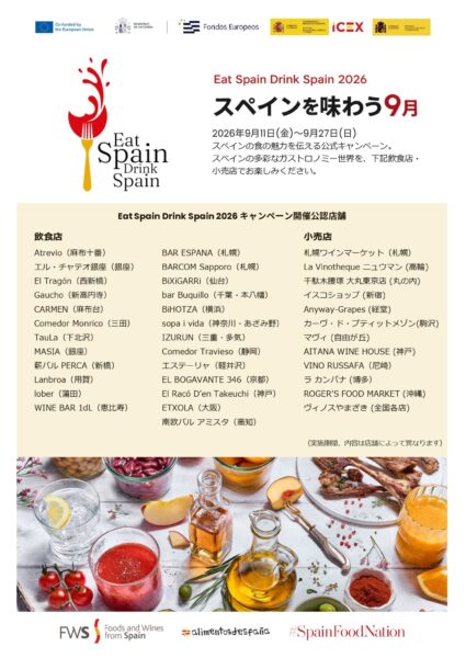 開催期間と参加店舗一覧の告知ポスター