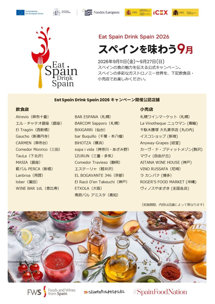 開催期間と参加店舗一覧の告知ポスター