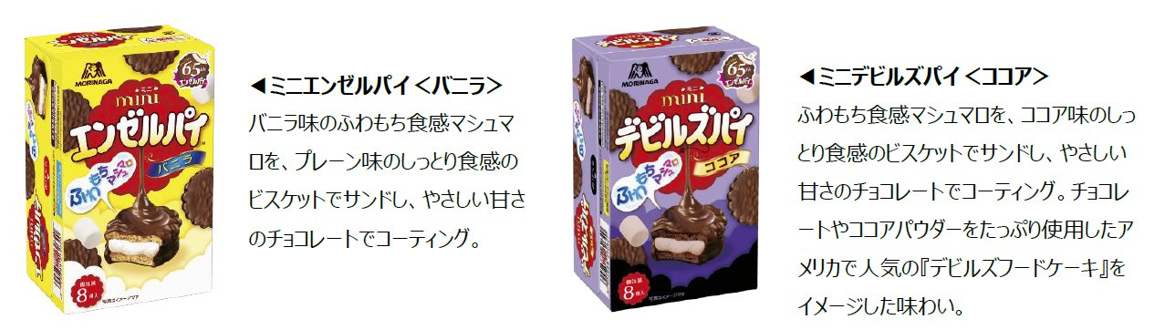 ミニエンゼルパイ＜バニラ＞とミニデビルズパイ＜ココア＞