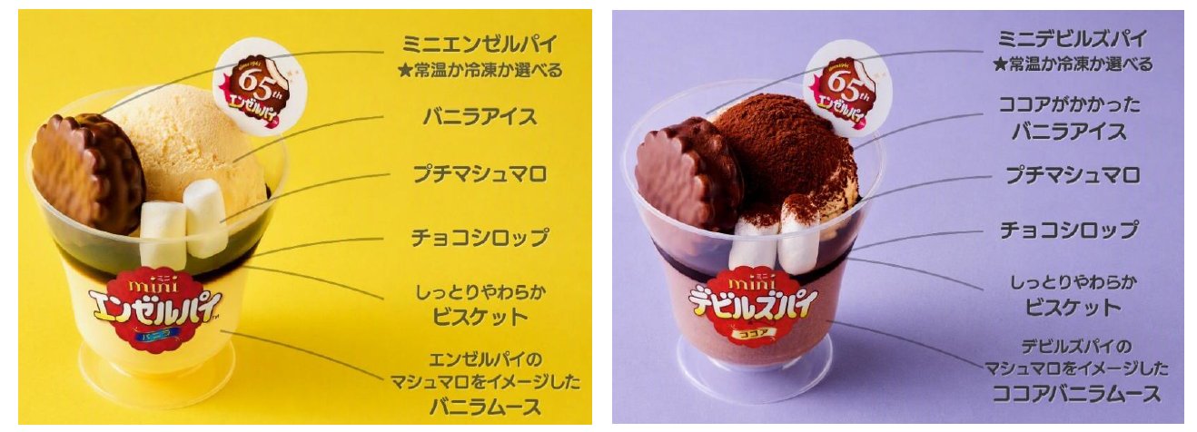 エンゼルパイパフェとデビルズパイパフェの構成要素