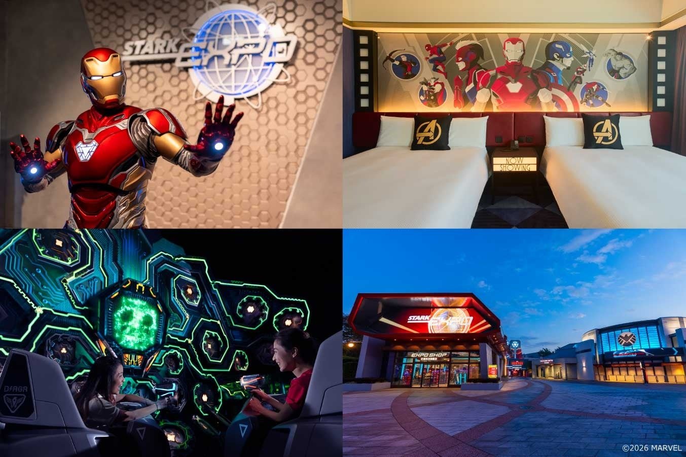 香港ディズニーランドのマーベル体験とホテル客室