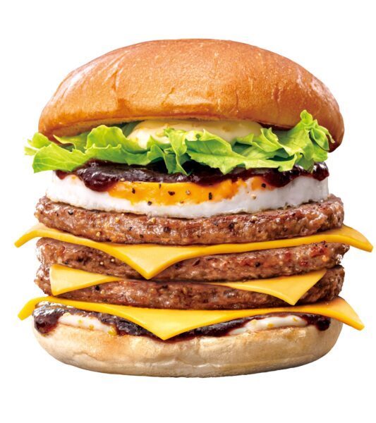 トリプル月見チーズバーガー 単品写真