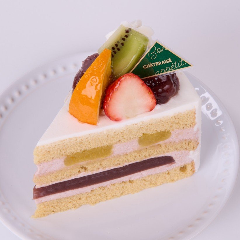 敬老の日 小豆と栗のショートケーキ