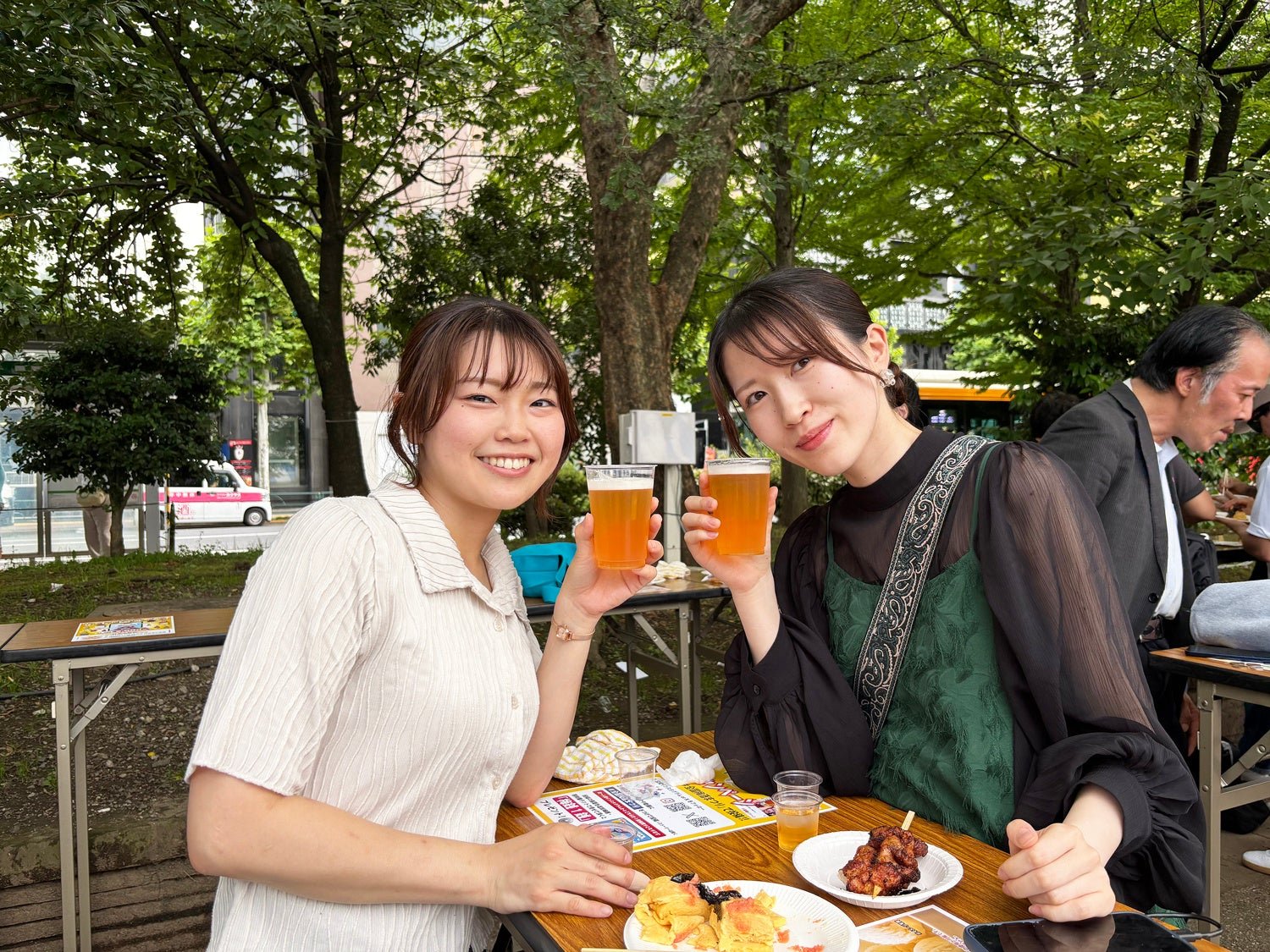 梅酒と料理を楽しむブースの様子