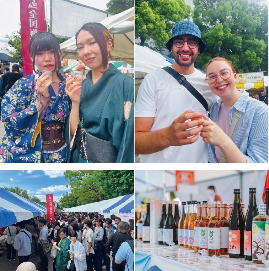 全国梅酒まつりの梅酒飲み比べブース