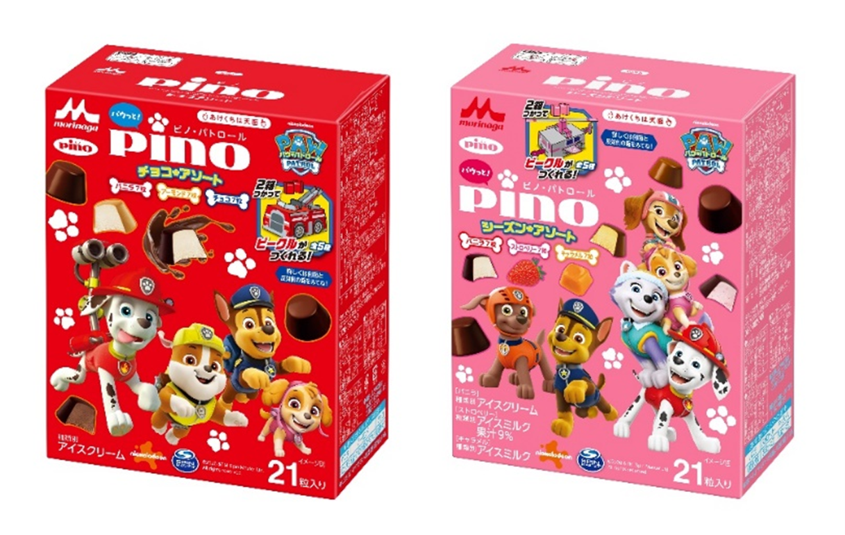 「ピノ チョコアソート」と「ピノ シーズンアソート」パウパトパッケージ
