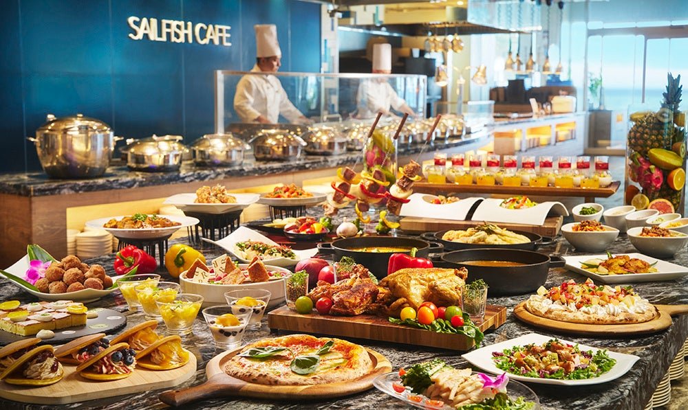 セイルフィッシュカフェ 店内のブッフェ料理