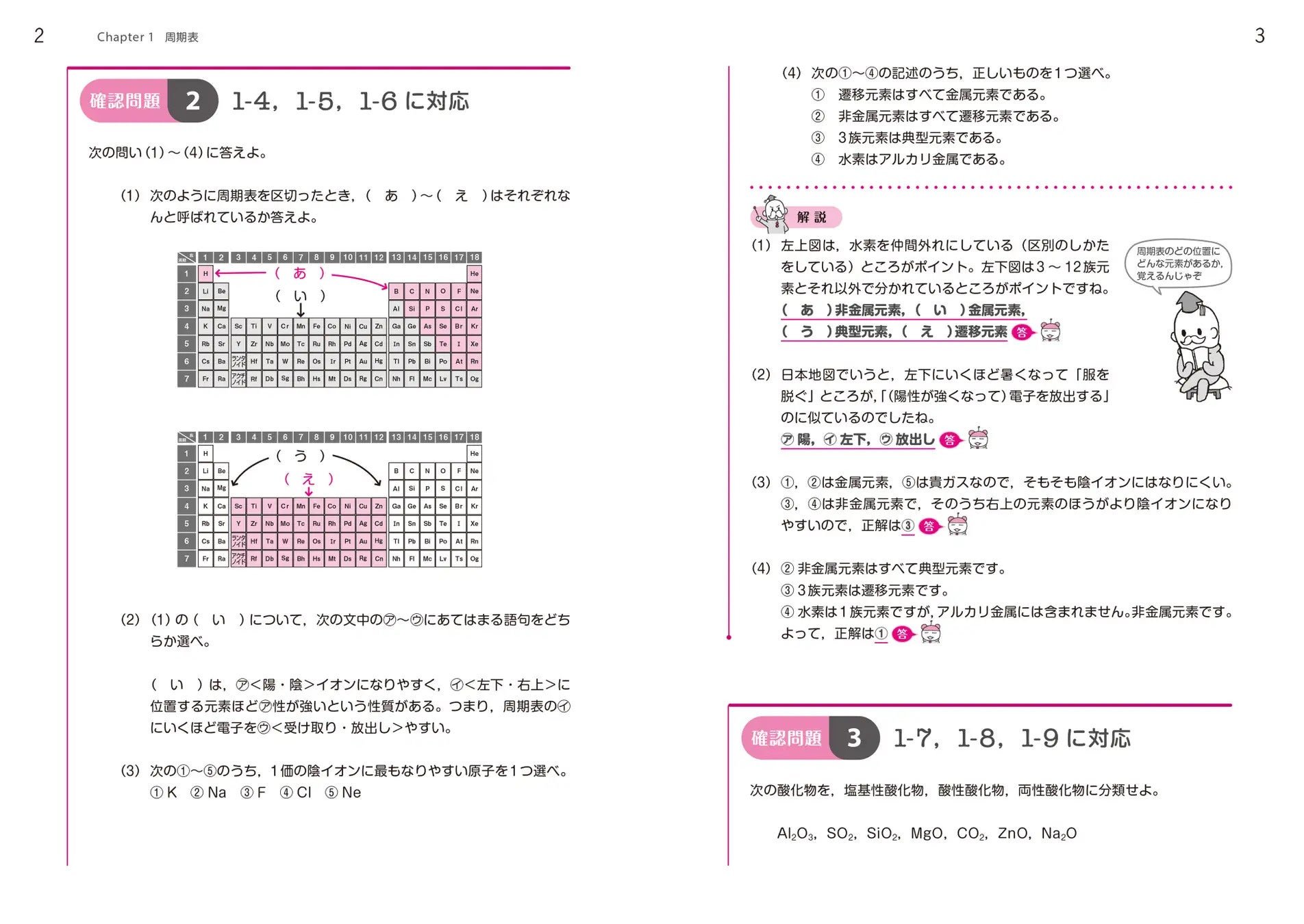 『宇宙一わかりやすい高校化学』確認問題ページ