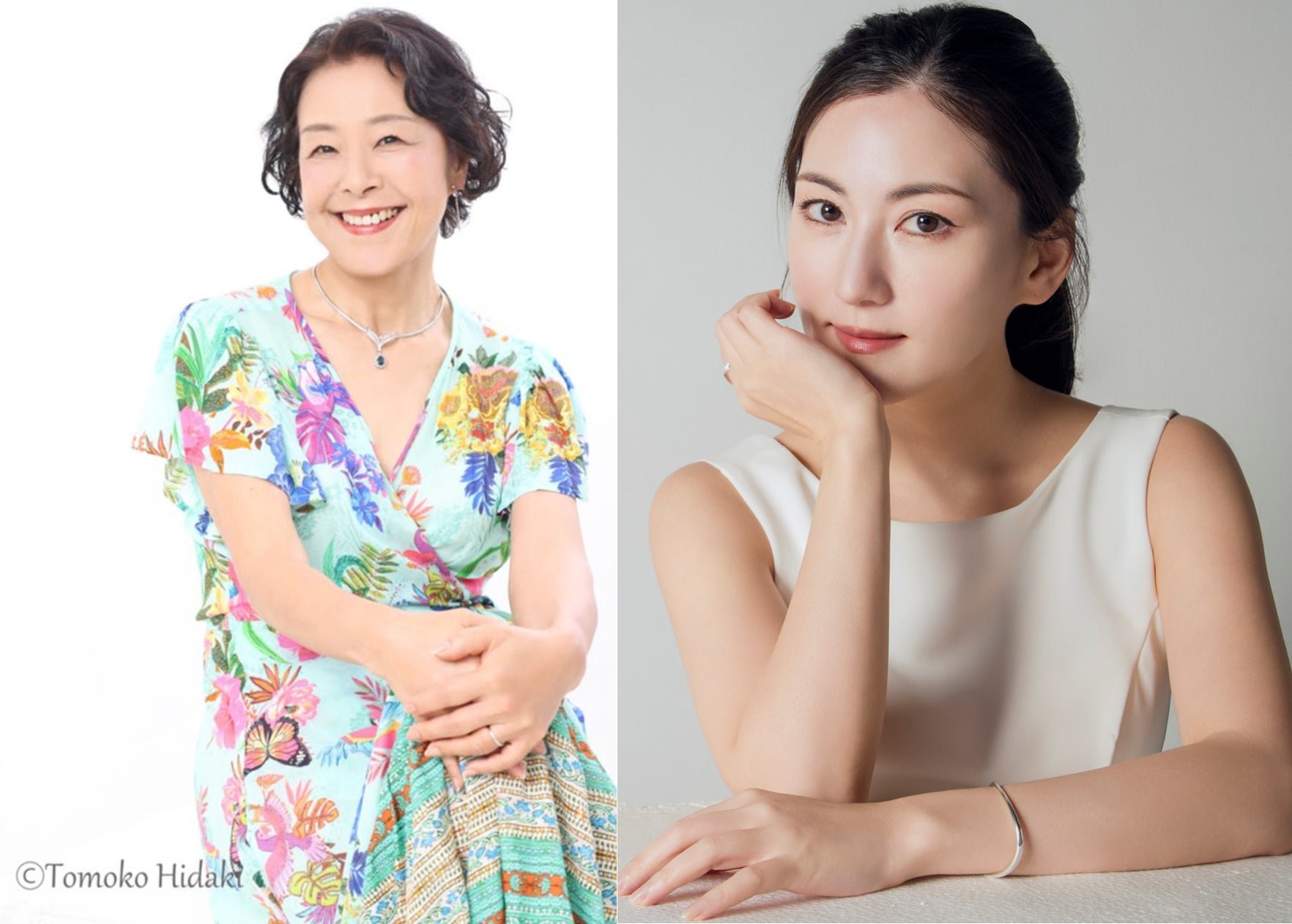 左から、加藤浩子（Tomoko Hidaki）、田中彩子