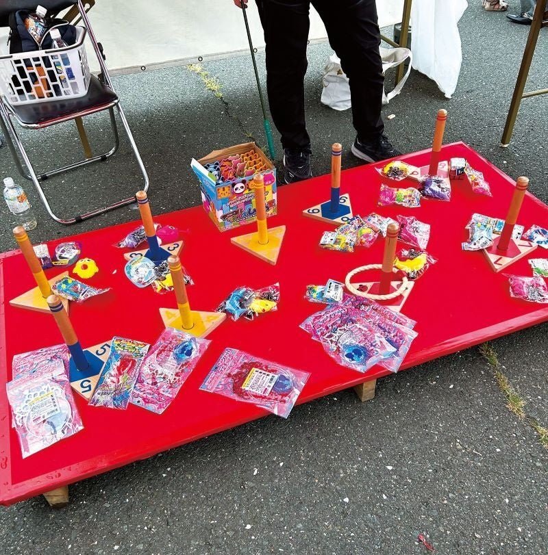 「こども縁日」で用意された景品やお菓子