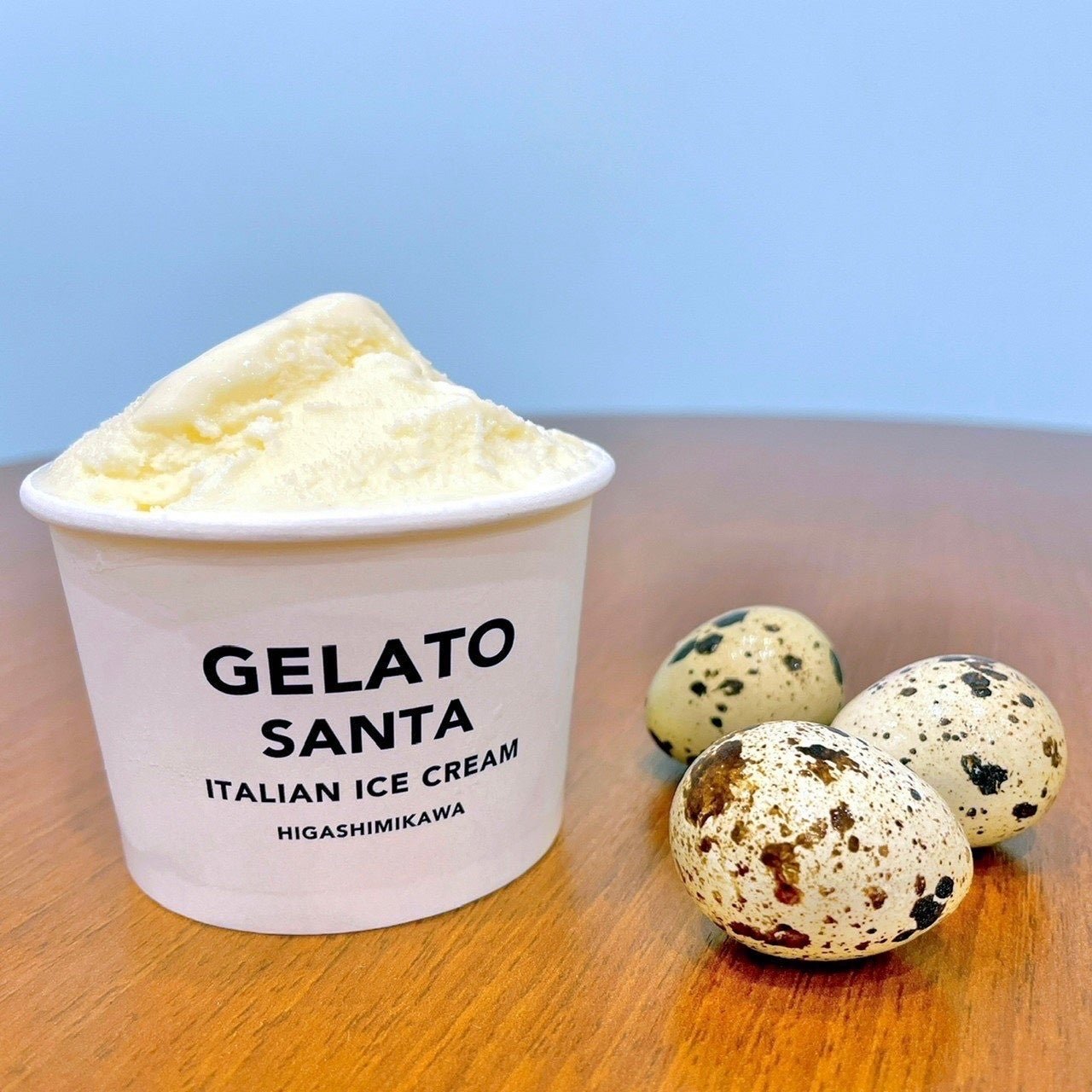 GELATO SANTAのジェラートとうずら卵