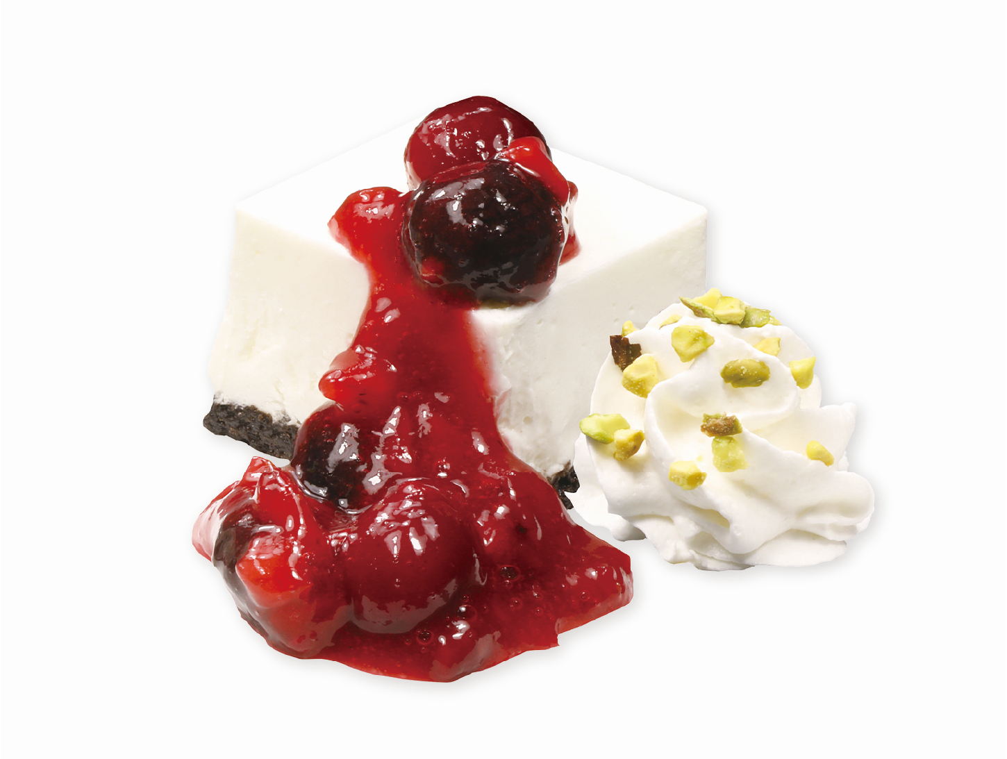 ベリーのレアチーズケーキ